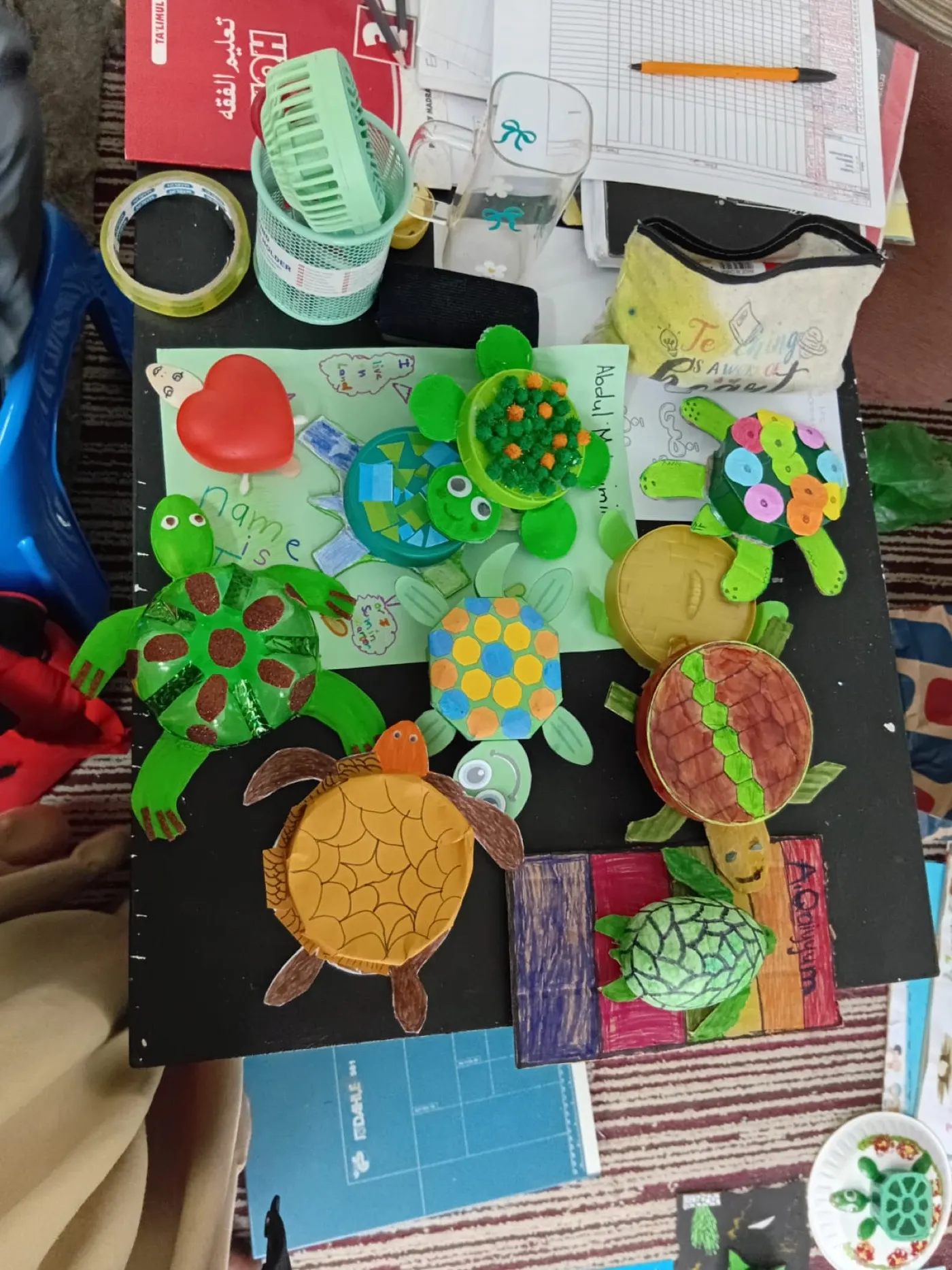 More Grade 2 turtle 3D shape projects